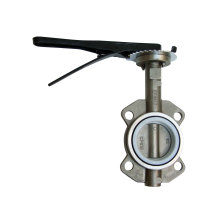 Wafer Type Stainless Steel Butterfly Valve with Lever Operator